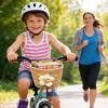 Kids' Bicycle Basket, Handwoven Cotton Rope Basket with Plush Flower view 2