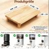 Elevated Solid Wood Cat Bowl Stand, Non-Slip, 34 x 20 x 6 cm view 2