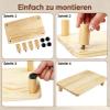 Elevated Solid Wood Cat Bowl Stand, Non-Slip, 34 x 20 x 6 cm view 3
