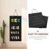 Black Felt Hanging Organizer for Hair Accessories and Claw Clips view 3