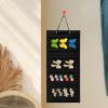 Black Felt Hanging Organizer for Hair Accessories and Claw Clips view 4