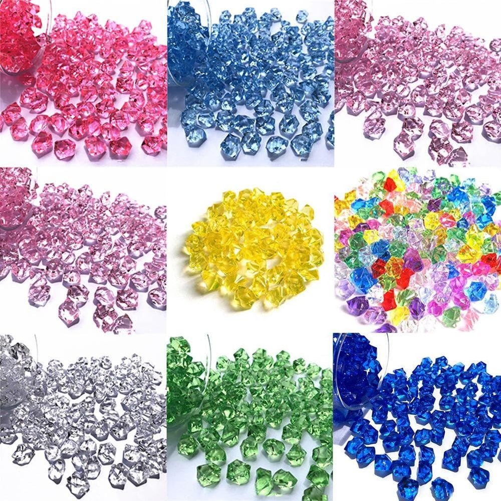 Getdoublerich Acrylic Gemstones, 11 x 14 mm, Transparent, 150 Pieces