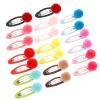 EPIGEIST 20-Piece Hair Clips with Small Fluffy Balls for Girls, Break-Resistant view 1