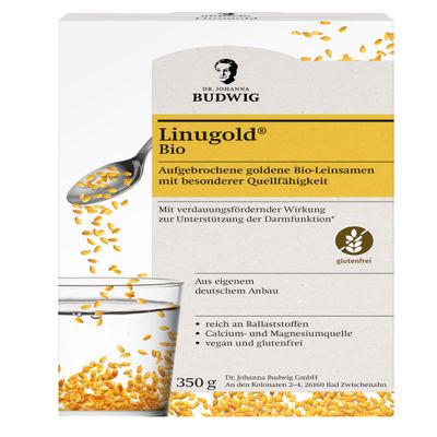 Dr. Budwig Linugold Organic (350 g) – Golden Organic Cracked Flaxseeds