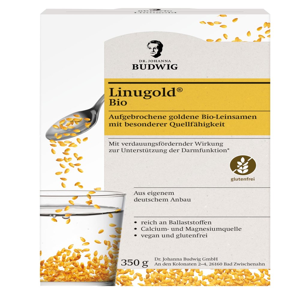 Dr. Budwig Linugold Organic (350 g) – Golden Organic Cracked Flaxseeds