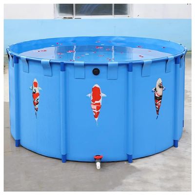 Collapsible Canvas Fish Pond, 3 x 0.8 m, Above-Ground Pool for Koi, Pets, Children, and Outdoor Storage