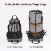 Elegant Dainty Extra-Large XXL Dog Backpack, Breathable Adjustable Carrier for Dogs up to 36 kg, Gray view 2