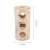 Abaodam Birch Wood Hamster Toy, Natural Hideaway Tunnel with Chew Tunnel and Sleeping Cave for Small Rodents view 2