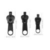 Removable Black Zipper Repair Set, 6 Pieces view 2