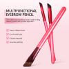 LABRIMP Eyebrow Brushes, 3-Piece Synthetic Fiber Set with Wooden Handles for Precise Shaping and Drawing view 3