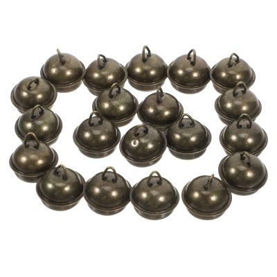 jojofuny 20 Pack Small Vintage Iron Bells for Dog Collars