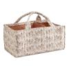 Fabric Storage Basket, Large Capacity, Floral Pattern, Diaper Caddy with Handles and Removable Dividers, Style 1, 320 × 105 × 205 mm view 1