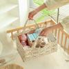 Fabric Storage Basket, Large Capacity, Floral Pattern, Diaper Caddy with Handles and Removable Dividers, Style 1, 320 × 105 × 205 mm view 2