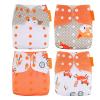 DECHOUS Washable Baby Diapers, Practical Polyester Training Pants, 4-Pack, for Newborns at Home and Everyday Use view 1