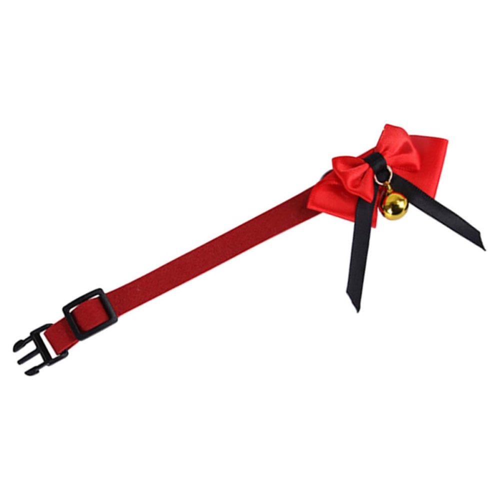 HYTROVE Christmas Pet Collar for Birds with Red Bow