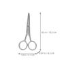 NIYANGLE 4-Piece Stainless Steel Nose Hair & Beard Scissors with Rounded Tips, Silver, for Travel view 2