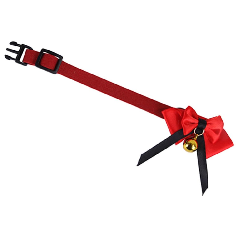 KOCKSHION Adjustable Lightweight Pet Collar with Red Bow for Birds and Parrots