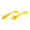 Generic TW Bear & Tiger Yellow Children's Cutlery, 2-Piece Plastic Set for Kids, Ergonomic Animal-Themed Spoon & Fork, Dishwasher-Safe (Gift Item Included) view 1