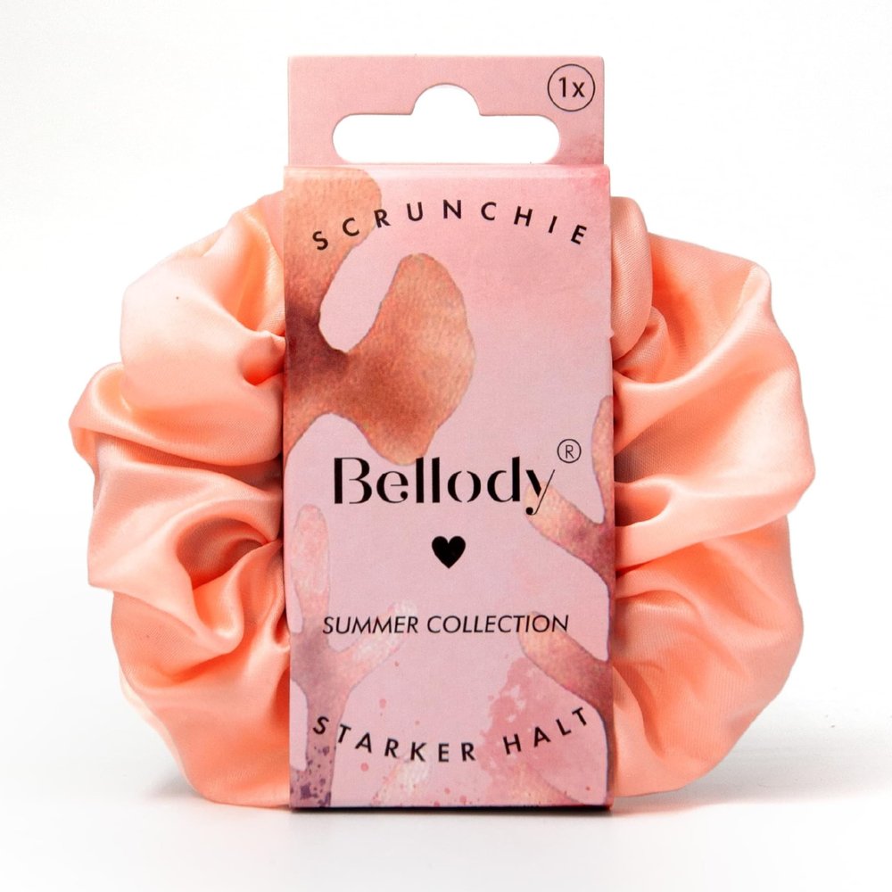 Bellody Satin Scrunchie – Summer Coral