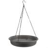 HOHOVYVY Hanging Bird Bath and Feeder, 31 x 31 x 6 cm, Plastic and Metal, Rust-Resistant Chain, Weather-Resistant view 1