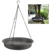 HOHOVYVY Hanging Bird Bath and Feeder, 31 x 31 x 6 cm, Plastic and Metal, Rust-Resistant Chain, Weather-Resistant view 2