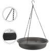 HOHOVYVY Hanging Bird Bath and Feeder, 31 x 31 x 6 cm, Plastic and Metal, Rust-Resistant Chain, Weather-Resistant view 4