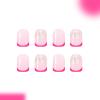 Rose Square French Tip Press-On Nails, Full-Cover, 24-Piece Set view 4