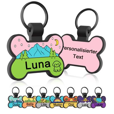 Personalized Silicone Dog Tag – Custom Engraved with Name & Phone Number
