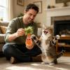 Self-Righting Cat Wobble Toy, Quiet Interactive Teaser view 2