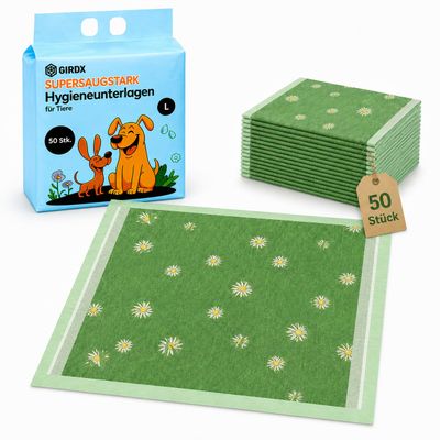 GIROX Pee Pads for Dogs, 50 Puppy Pads, 60 x 90 cm