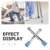 FRCOLOR Adjustable Tube Connectors and Leg Extensions for Walkers, 1 Pair, Metal with Non-Slip Rubber Feet view 3