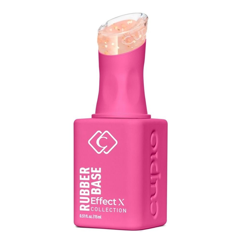Cupio Rubber Base Effect X Perfect Flakes Pure Gold, 15 ml