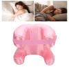 Annadue Face Pillow, Memory Foam Beauty Pillow, Ergonomic Soft Silk Pillow for Back Sleepers, Pink view 2