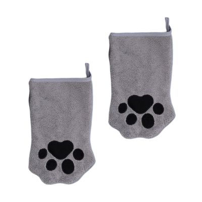 Pet Washing Gloves | 1 Pair Quick-Dry Coral Fleece Bath Mitts