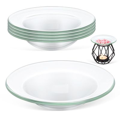 Round Glass Wax Melting Bowls, 5-Pack, for Christmas Theme Parties