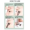 Tbest Foldable Eyelash Comb, Reusable Stainless Steel Lash Separator with Cover view 2