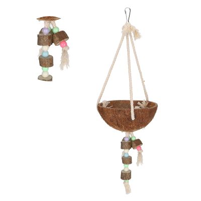Coconut Shell Swing for Birds