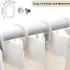 Adjustable Shower Curtain with Hoo, Foldable Design, 70 x 180 cm view 3
