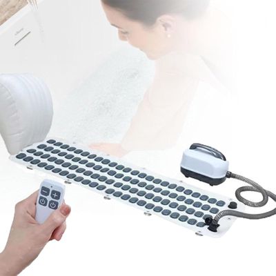 Bath Spa Massage Mat with 114 Nozzles, 6 Adjustable Settings, Non-Slip Bathtub Air Bubbler for Home Relaxation