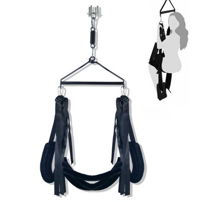 Adult Sex Swing, Luxury Leather, Ceiling/Wood-Beam Mount, Red, 200 kg