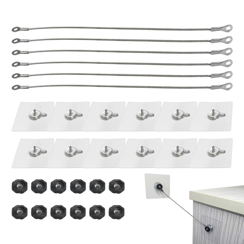 No-Drill Furniture Safety Straps for TVs, Dressers and Shelves