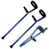 Adjustable Aluminum Forearm Crutches with Swiveling Cuffs and Ergonomic Hand Grips (Pair) view 1