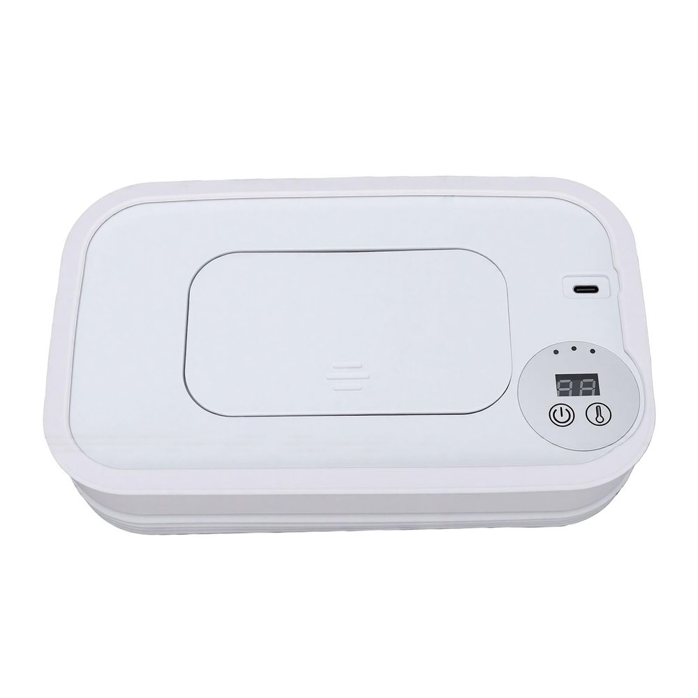 Tnfeeon Baby Wipe Warmer, PP Wipe Dispenser with 3 Temperature Settings, White