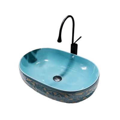 Oval Ceramic Countertop Bathroom Sink