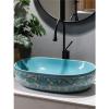 Oval Ceramic Countertop Bathroom Sink view 4