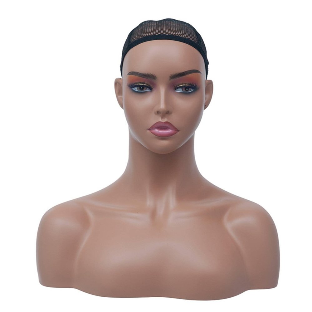 FytStycale PVC Wig Display Head with Shoulders, Easy to Clean