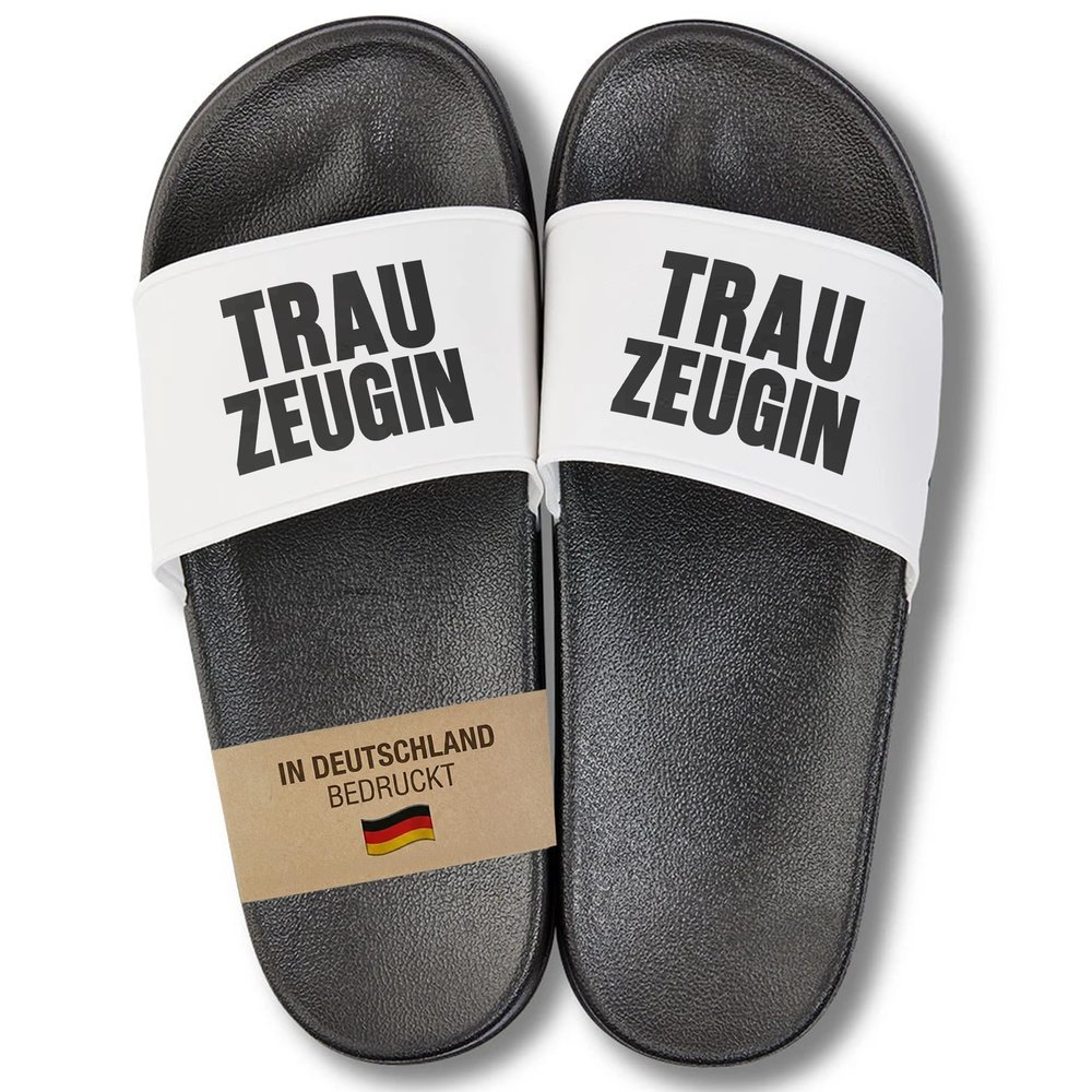 22Feels Spa Slides for Women & Maid of Honor, Black and White, Size 38/39