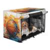 KAAVIYO Watercolor Basketball Blue Art Waterproof Dog and Cat Crate Cover view 2