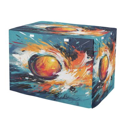 KAAVIYO Watercolor Ball Blue Art Dog and Cat Crate Cover, Waterproof Indoor/Outdoor Pet Crate Cover
