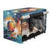 KAAVIYO Watercolor Ball Blue Art Dog and Cat Crate Cover, Waterproof Indoor/Outdoor Pet Crate Cover view 2